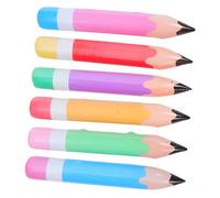 Cabilock 6PCS Jumbo Inflatable Pencil Balloons PVC Classroom Hanging Decorations for Birthday Party Favors Back to School Graduation Party Supplies in Vibrant Colors