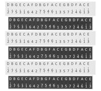 Cabilock 6pcs Kalimba Stickers Key Thumb Piano Staff Decals for Beginners Musical Training Labels Introductory Note Markers for Kalimba Learners