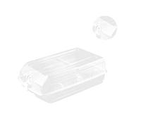 Cabilock 6Pcs Large Transparent Plastic Shoe Storage Box Thickened Dust Organizer for Men and Women Stackable Design for Easy Shoe Access and Protection White