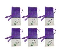 Cabilock 6pcs Lavender Sachet Bags Flower Printing Portable Empty Fragrance Pouches for Storing Dried Herbs and Lavender and Porcelain Design for Travel and Organizing