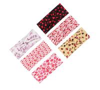 Cabilock 6pcs Love Lips Turban Decorative Elastic Headband Printed Fitness Hairband Accessory for Sports Workout Yoga
