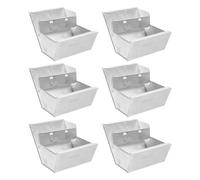 Cabilock 6pcs Metal Rabbit Feeder Set for Guinea Pigs and Rats with Sturdy Iron Structure and Unique Shape, Supports Natural Feeding Posture and Minimizes Feed Waste, for Rabbit Farms