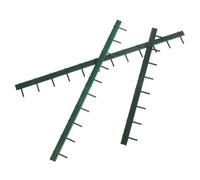 Cabilock 6pcs Micro Landscape Road Barrier Set for Sand Table Train Diorama, Miniature Railway Model Road Fence Accessory in Dark Green, DIY Scenery Material for Model Trains and Scenic