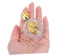 Cabilock 6pcs Mini Glass Holy Water Bottles Small Decorative Refillable Jars with Rose Decoration for Baptism Wedding Travel Transparent