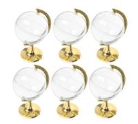 Cabilock 6pcs Mini Globe Shaped Candy Storage Box for Wedding Shower Golden