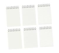 Cabilock 6pcs Mini Notepads Multipurpose Paper Notepad with Transparent Cover and Wire Coil Binding Lined Blank Pages for School Office Portable Schedule Planner