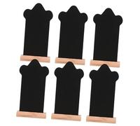 Cabilock 6pcs Nordic Style Blackboard Chalkboard Signs for Tabletop Message Chalkboard Tabletop Chalk Boards Buffet Signs Wedding Table Message Board Wooden