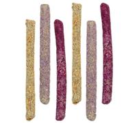 Cabilock 6pcs Rabbit Chewing Treats Natural Chew Sticks Promotes Fun and Exercise Regulate Made of Grass Meal Can Be Put in The Cage Suitable for Rabbits and Small Pets