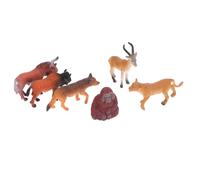 Cabilock 6pcs Realistic African Animal Models Simulation Figurines for Home Decor Detailed Miniature Wildlife Figurines Creative DIY Options Safe and Firm Construction for Collectors and