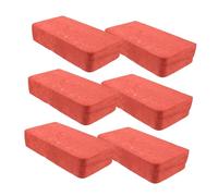 Cabilock 6pcs Red Foam Brick Movie Props Realistic Fake Gimmicks for Magicians and Stage Performance Prank Tools Soft Artificial for Film and Comedy Tricks