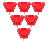 Cabilock 6pcs Red Golf Ball Retriever Lightweight Portable Ball Pick Up Tool for Putter Use at Driving Ranges Practice Sessions and Games High Visibility Collector