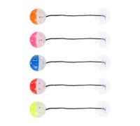 Cabilock 6pcs Reptile Bell Balls Bearded Dragon with Suction Cup and Rope Plastic Ball Hanging on The Reptile Tank Mixed Style Assorted style