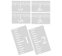 Cabilock 6pcs Reusable Growth Chart Stencil: DIY Height Measurement Tool for Kids - Rustic Farmhouse Style Paintable Template for Wall Decor