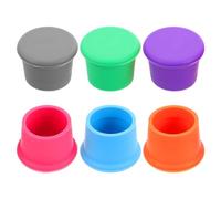 Cabilock 6pcs Reusable Silicone Bottle Caps for Wine and Beer Bottles, Sturdy and Soft Drink Stopper, for Home Use and Parties, Sturdy Silicone Sealers to Keep Beverages Fresh