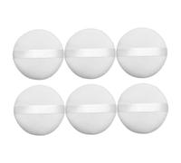 Cabilock 6PCS Round Plush Powder Puff for Loose and Pressed Powder Portable Makeup Sponges for Face and Body Soft Gentle Material for Comfortable Application