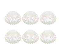 Cabilock 6Pcs Sea Shells Candy Boxes Seashell Containers Plastic Chocolate Box Jewelry Holder Party Treat Boxes for Wedding Birthday