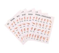 Cabilock 6pcs Sign Language Learning Posters for ASL Alphabet Wall Charts for Classroom and Home Gesture Language Educational Posters for and Teachers
