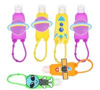 Cabilock 6Pcs Silicone Travel Bottles Set 30Ml Mini Lotion Containers with Cartoon Sleeve Portable Empty Liquid Dispenser for Cosmetics Toiletries Random Color Random Color