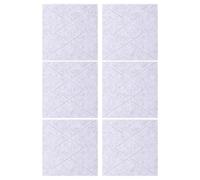 Cabilock 6pcs Silver Grey Polyester Felt Bulletin Boards V-Shaped Striped Acoustic Wall Tiles Soundproof Memo Panels for Meeting Rooms Home Offices Classroom Display