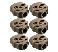 Cabilock 6pcs Skull Handle Knob Guitar Tuner Peg Replacement Metal Tuning Heads Stable Sound Wide Compatibility Coffee Colour 0.63x0.59inch for Acoustic Electric Guitar Accessories