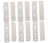 Cabilock 6pcs Stainless Steel Magnetic Door Catch with Double Magnets Ultra Invisible Cabinet Magnets for Kitchen Cupboard Closet Sliding Door Closure Easy Adhesive Screw Installation