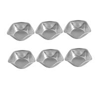 Cabilock 6pcs Star-Shaped Cake Molds Baking Cups for Desserts Pudding Non-Stick Anodized Bakeware Oven Dishwasher Safe Uniform Heat Conductivity