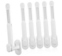 Cabilock 6pcs Telescopic Wall Mounted Hooks for Hats Scrunchies Towels Easy Install Hat Holder Organizer for Home Office Bathroom Sleek Plastic Design
