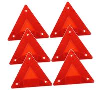 Cabilock 6pcs Vehicle Slow Moving Triangle Reflectors Reflective Safety Warning Signs for Cars Trucks Trailers Rvs Weather Resistant Triangle Kit for Roadside Visibility