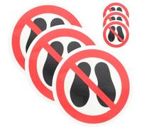 Cabilock 6pcs Warning Stickers Do Not Step on It Sign Stickers round Self-adhesive Vinyl Decals with Strong Viscosity Simple Pattern Design for Warehouses and Dangerous Equipment Rooms