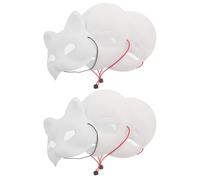 Cabilock 6pcs White Blank Animal for Halloween DIY Crafts Adults