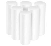 Cabilock 6Pcs White Foam Cylinders Shape Modeling DIY Crafts Cylinder Decorating Carving Painting Cylinders chritstmas Ornament for Arts and Crafts Supplies 15 x 5cm