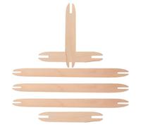 Cabilock 6pcs Wood Weaving Shuttle Knitting Tool Lightweight DIY Craft Sticks for Scarves Sweaters Tapestry Projects Portable Knitting Accessories for Yarn Crafting