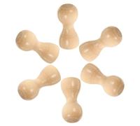 Cabilock 6pcs Wooden Wall Hooks Pegs Minimalist Design Space-Saving Coat Hat Rack for Door Bathroom Living Unfinished Solid Wood DIY Hanger