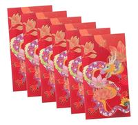 Cabilock 6pcs Year of Dragon Red Envelopes Chinese Style Money Packets with Auspicious Dragon Design for Chinese Year Celebration and Wedding Gift Giving