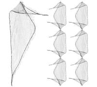 Cabilock 7Pcs Triangle Mesh Hair Nets for Rollers Elastic Hair Wraps for Women for Salon and Home Sleep Styling Protection
