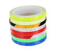 Cabilock 8 Rolls Reflective Bike Stickers High-visibility Luminous Decals Warning Adhesive for Mountain Bicycles and Outdoor Safety