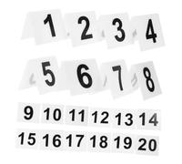 Cabilock 80pcs Acrylic Table Number Markers Double-sided Reusable Signs for Restaurants Weddings Banquets Clear Number Tags for Event Organization