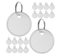 Cabilock 80pcs Round Key Label Tags with Metal Rings, Strong Construction and Versatile Design, Paper and Metal Material for DIY Projects, Weddings, Home and Office Use