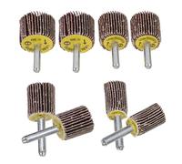 Cabilock 8pcs Abrasive Flap Wheel Kit with Handle Shank for Electric Grinder Assorted Grit Sanding Heads for Metal Wood Plastic Polishing and Grinding Portable Replacement Abrasive Wheels
