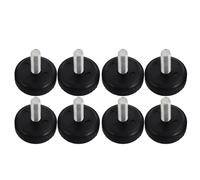 Cabilock 8pcs Adjustable Anti-Vibration Rubber Feet Pads for Treadmill 0.5 Inch Screw Diameter, Non-Slip Fitness Equipment Mounting Accessories for Gym Machines and Exercise Equipment