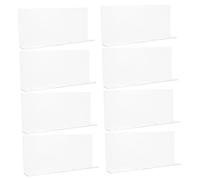 Cabilock 8pcs Adjustable Transparent Acrylic Closet Dividers Clear Shelf Organizers for Clothes Towels Shoes Books Space Saving for Home Office Kitchen Bathroom