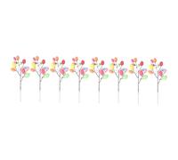 Cabilock 8pcs Artificial Egg Branch Speckled Eggs for Floral Arrangement Home Decoration Easter Table Decor Random Color