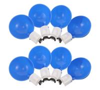 Cabilock 8pcs Automatic Chicken Water Cup Blue Plastic No Mess Drinker with Smooth Bottom for Poultry and Rabbits in Livestock Coop or Farm Use