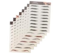 Cabilock 8Pcs Bionic Eyebrow Stickers Temporary Fake Eyebrows with Natural Hair-like Design for Makeup Lovers Reusable Water Transfer Decals