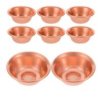 Cabilock 8pcs Brass Offering Bowls Copper Buddhist Cups with Smooth Finish for Meditation Prayer Rituals Home Temple Decorative Holy Water Vessels