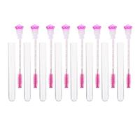 Cabilock 8pcs Diamond Eyelash Comb Set with Refillable Empty Mascara Tubes Hold Lash Wands for Natural Finish Professional Beauty Salon and Home Use Comfortable Grip for Precise Application