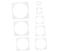 Cabilock 8pcs DIY Circular Stencil Reusable Plastic Drawing Templates for Painting Crafts Scrapbooking Home Decoration Shape Tracing Stencils for Art Projects