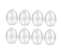 Cabilock 8pcs Fillable Candy Boxes Plastic Easter Egg Ornaments Egg Shape Flat-bottomed Elegant Packaging Versatile Storage Box for Home Decor and Other Celebrations