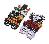 Cabilock 8pcs Halloween Funny Eyeglasses Props Photo Frames for Halloween Party Decorations Includes Eyeball Skull Owl Bat Pumpkin Designs for Memorable Moments