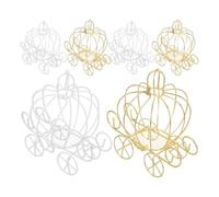Cabilock 8pcs Halloween Treat Box Pumpkin Carriage Candy Holder in Iron with Great Capacity and Easy to Clean, Unique Romantic Design for Parties and Indoor Party Settings